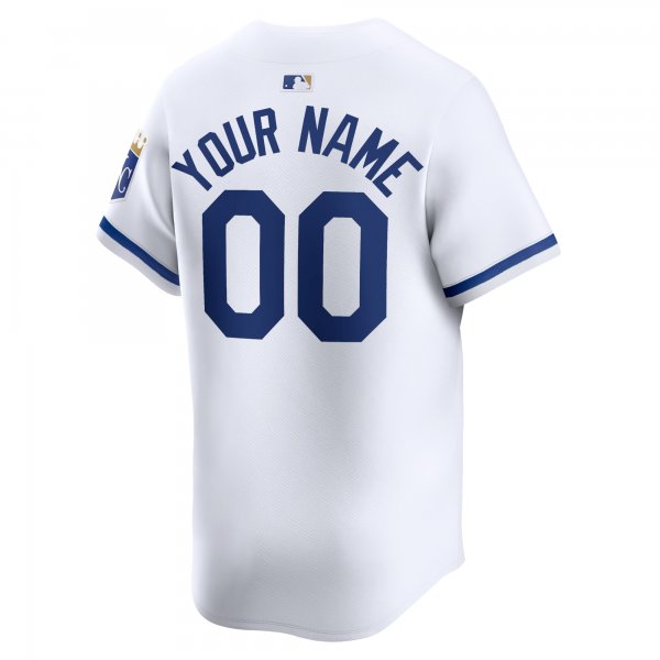 Youth Kansas City Royals Nike White Home Limited Custom Jersey