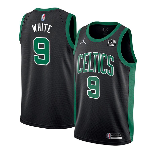 Men's Jordan Boston Celtics #9 Derrick White Black NBA Swingman Jersey