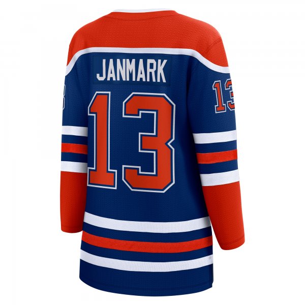 Women's Edmonton Oilers Mattias Janmark Fanatics Royal Home Breakaway Player Jersey