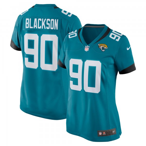 Women's Jacksonville Jaguars Angelo Blackson Nike  Teal Team Game Jersey