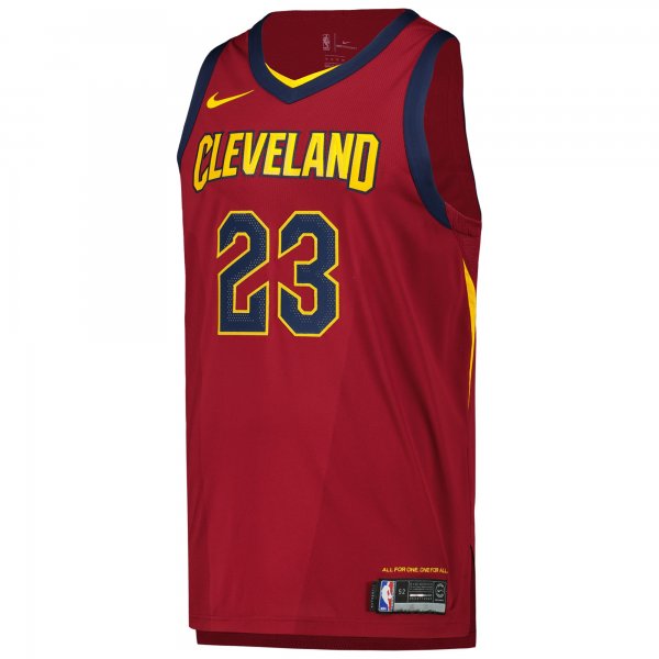 Men's Cleveland Cavaliers LeBron James Nike Wine Player Jersey - Icon Edition