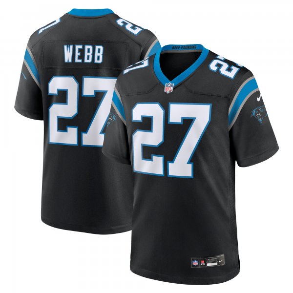 Men's Carolina Panthers Sam Webb Nike  Black Team Game Jersey