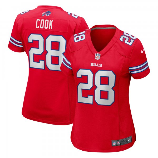 Women's Buffalo Bills James Cook Nike Red Player Jersey