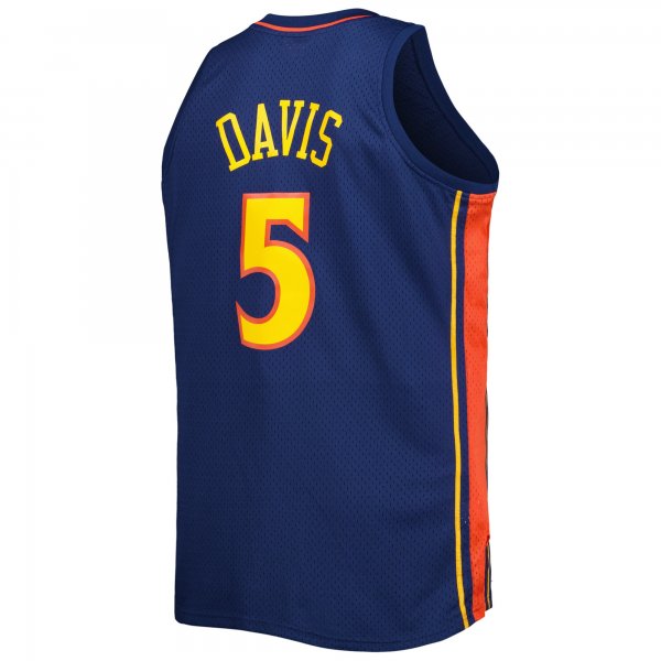 Men's Golden State Warriors Baron Davis Mitchell & Ness Navy Big & Tall Hardwood Classics 2006/07 Swingman Jersey