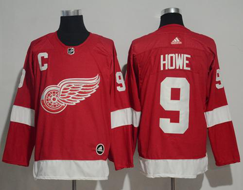 Adidas Detroit Red Wings #9 Gordie Howe Red Home Stitched NHL Jersey