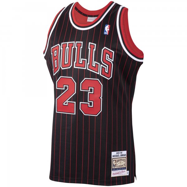 Men's Chicago Bulls Michael Jordan Mitchell & Ness Black 1995/96 Hardwood Classics Jersey