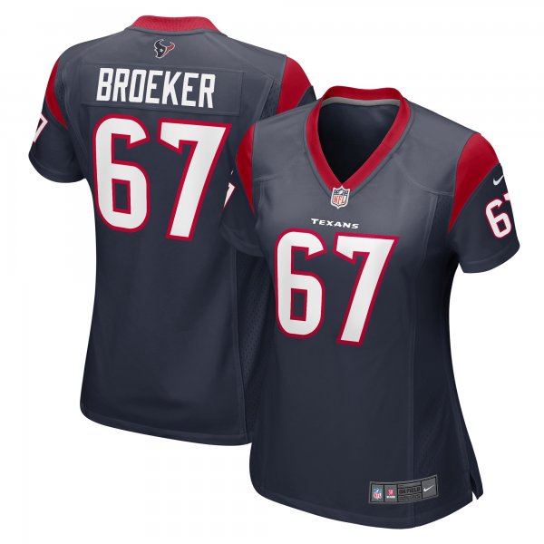 Women's Houston Texans Nick Broeker Nike  Navy Team Game Jersey