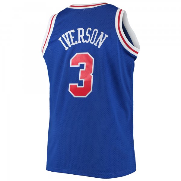 Men's Philadelphia 76ers Allen Iverson Mitchell & Ness Royal 1996/97 Big & Tall Hardwood Classics Swingman Jersey