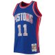 Men's Detroit Pistons Isiah Thomas Mitchell & Ness Blue 1988/89 Hardwood Classics NBA 75th Anniversary Diamond Swingman Jersey