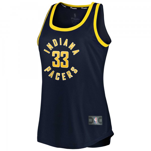 Women's Indiana Pacers Myles Turner Fanatics Navy Fast Break Tank Jersey - Icon Edition