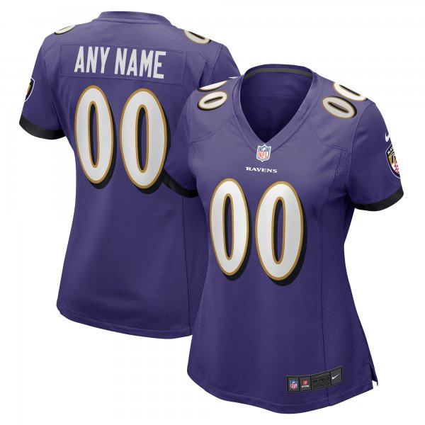 Women's Nike Purple Baltimore Ravens Custom Game Jersey