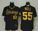 Men's Pittsburgh Pirates #55 Josh Bell Black Stitched MLB Flex Base Nike Jersey