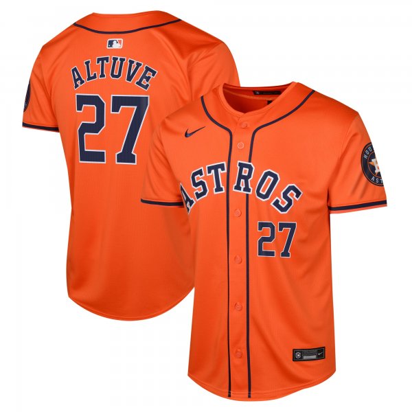 Youth Houston Astros Jose Altuve Nike Orange Alternate Limited Player Jersey