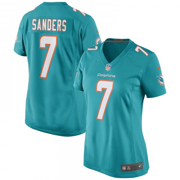 Women's Miami Dolphins Jason Sanders Nike Aqua Game Jersey