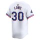 Men's Texas Rangers Nathaniel Lowe Nike White 2024 Gold Collection Limited Player Jersey