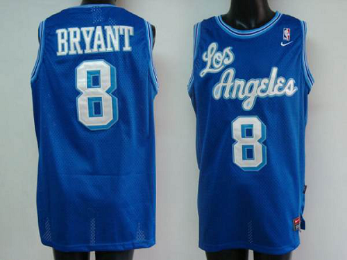 Men's Los Angeles Lakers #8 Kobe Bryant Stitched Blue NBA Jersey