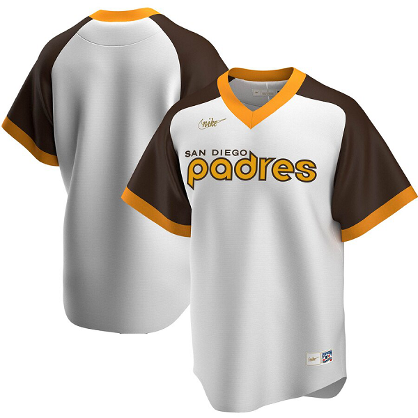 Men's NIKE San Diego Padres Blank Home Cooperstown Collection Team White MLB Jersey