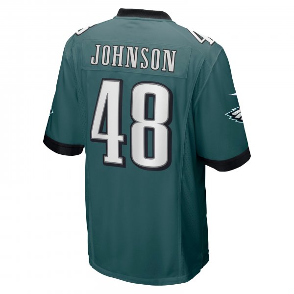 Men's Philadelphia Eagles Patrick Johnson Nike Midnight Green Game Player Jersey