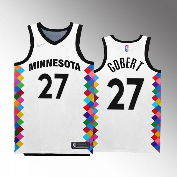 Minnesota Timberwolves Rudy Gobert #27 White 2022-23 City Edition Jersey