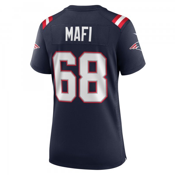 Women's New England Patriots Atonio Mafi Nike  Navy Team Game Jersey