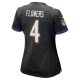 Women's Baltimore Ravens Zay Flowers Nike Black Team Game Jersey