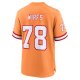 Men's Tampa Bay Buccaneers Tristan Wirfs Nike Orange Throwback Game Jersey