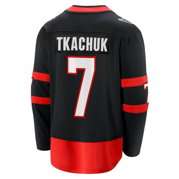 Men's Ottawa Senators Brady Tkachuk Fanatics Black Home Breakaway Jersey