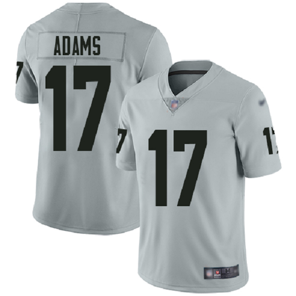 Men's Las Vegas Raiders #17 Davante Adams Limited Silver NFL Inverted Legend Jersey