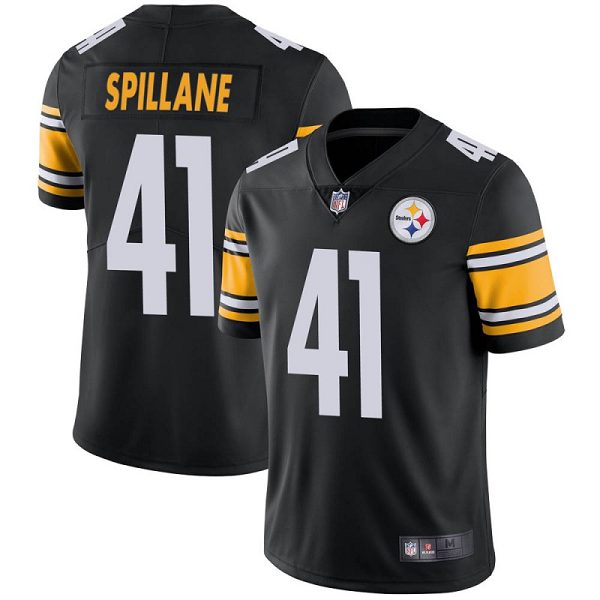 Men's Pittsburgh Steelers Robert Spillane Black Team Color Vapor Untouchable Limited Jersey