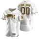 Men's San Diego Padres Custom Nike White Brown Alternate Jersey