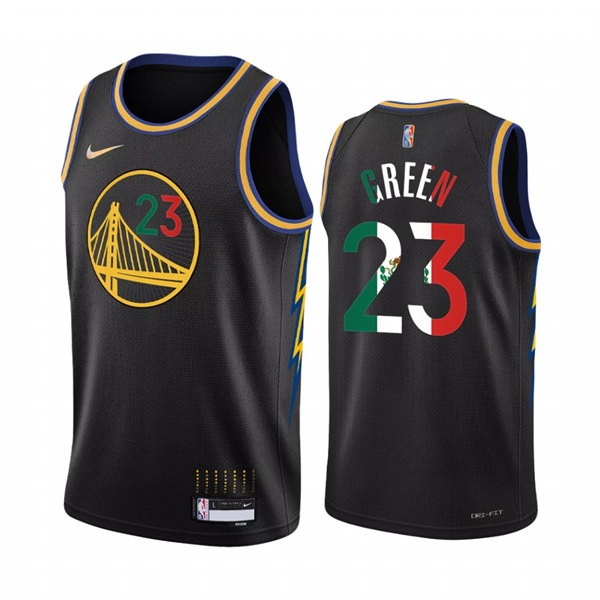 Men's Golden State Warriors #23 Draymond Green 2022 Black Special Mexico Edition Swingman Stitched NBA Jersey