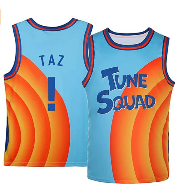 Men's Tune-Squad #! Taz Space Jam Blue NBA Jersey