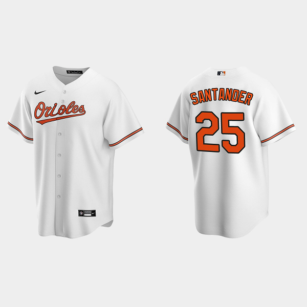 Men's Baltimore Orioles #25 Anthony Santander Home White MLB Jersey