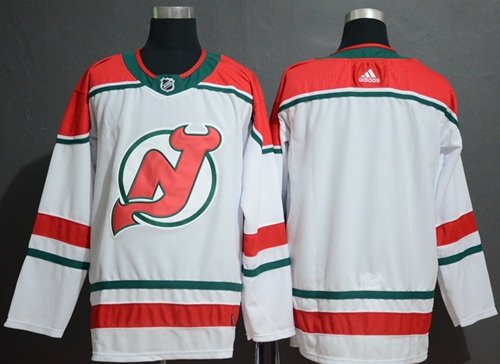 Adidas New Jersey Devils Blank White Alternate Stitched NHL Jersey