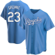 Men's Kansas City Royals #23 Zack Greinke Cool Base Light Blue Alternate MLB Jersey