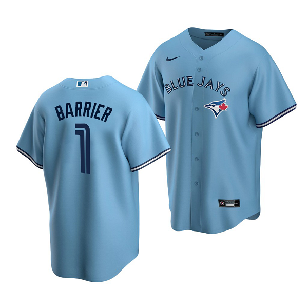 Men's Toronto Blue Jays #1 Brandon Barrier 2022 MLB Draft Jersey Blue Alternate