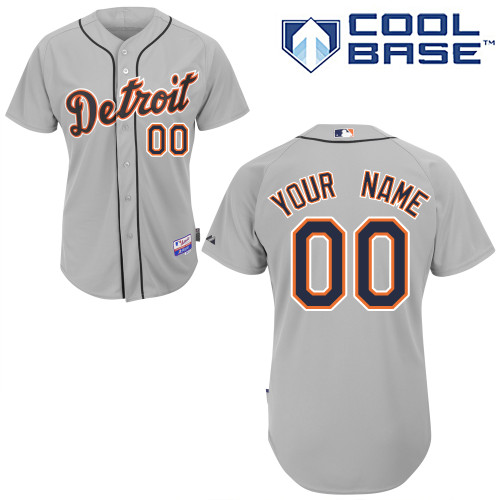 Detroit Tigers Personalized Grey MLB Jersey (S-3XL)