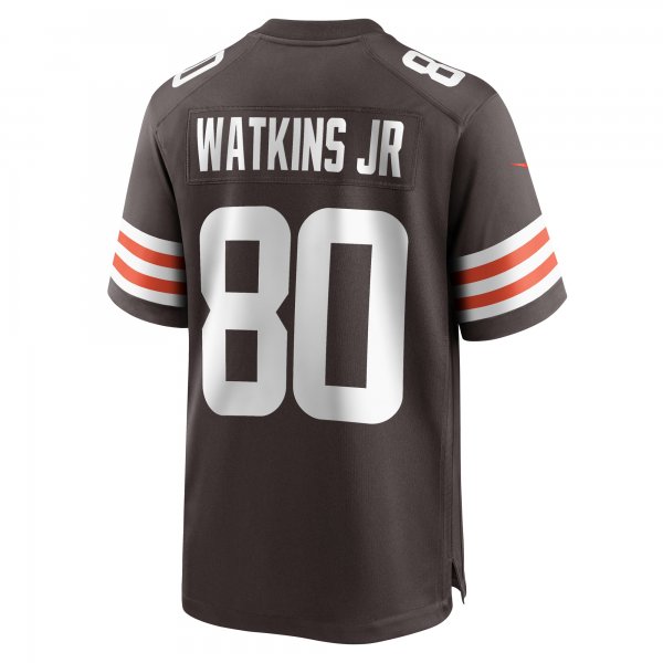 Men's Cleveland Browns Austin Watkins Jr. Nike  Brown Team Game Jersey