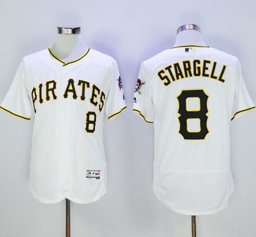 Pittsburgh Pirates #8 Willie Stargell White Flexbase Collection Stitched MLB Jersey