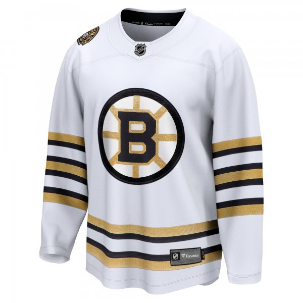 Men's Boston Bruins  Fanatics White 100th Anniversary Premier Breakaway Jersey