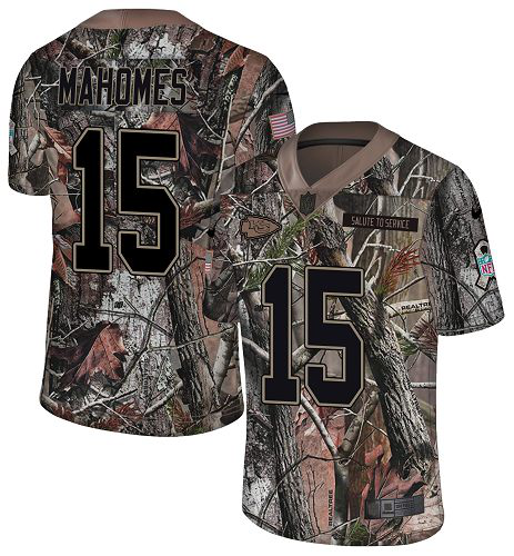 Nike Kansas City Chiefs #15 Patrick Mahomes Camo Men's Stitched NFL Limited Rush Realtree Jersey