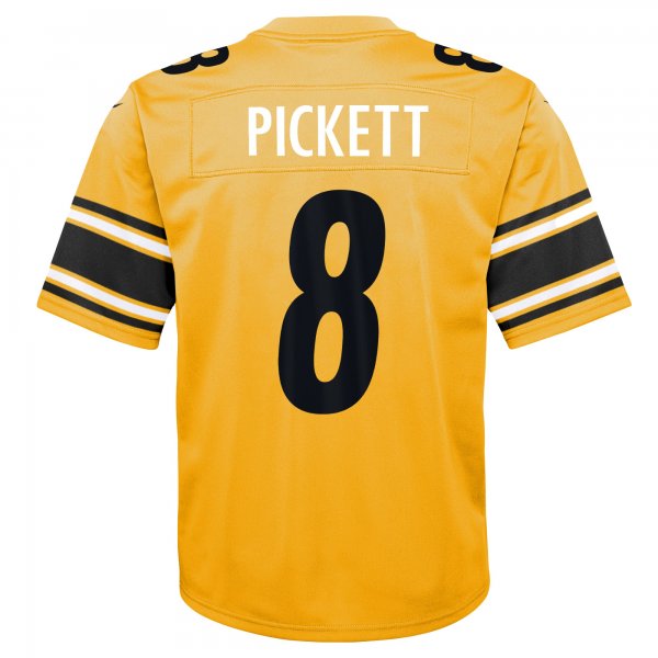 Youth Pittsburgh Steelers Kenny Pickett Nike Gold Inverted Game Jersey