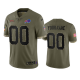 Buffalo Bills Custom Olive 2022 Salute To Service Limited Jersey #00