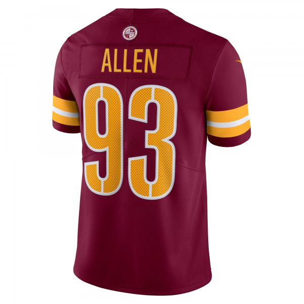 Men's Washington Commanders Jonathan Allen Nike Burgundy Vapor Limited Jersey