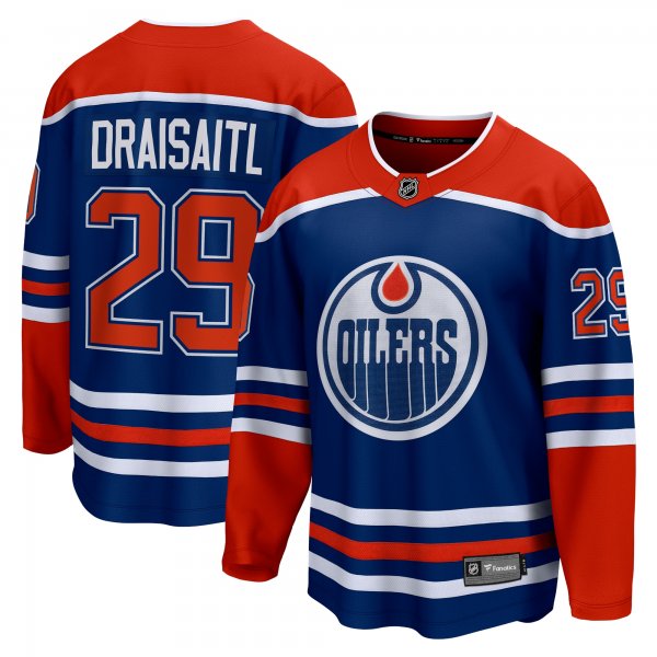 Men's Edmonton Oilers Leon Draisaitl Fanatics Royal Home Breakaway Jersey