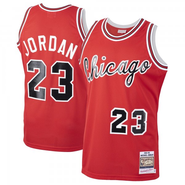 Men's Chicago Bulls Michael Jordan Mitchell & Ness Red 1984/85 Hardwood Classics Rookie Jersey