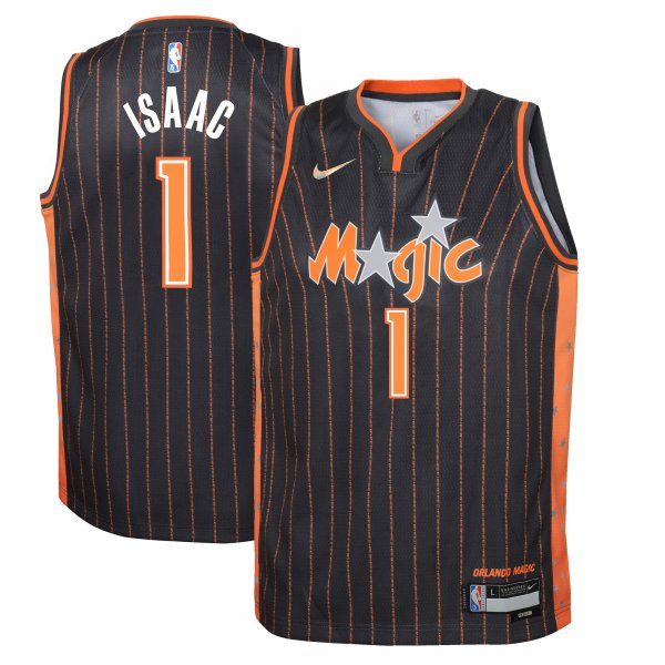 Youth Orlando Magic Jonathan Isaac Nike Anthracite Swingman Jersey - City Edition