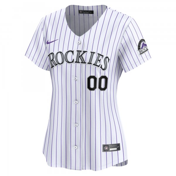 Women's Colorado Rockies Nike White Home Limited Custom Jersey