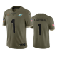 Miami Dolphins Tua Tagovailoa #1 Olive 2022 Salute To Service Limited Jersey