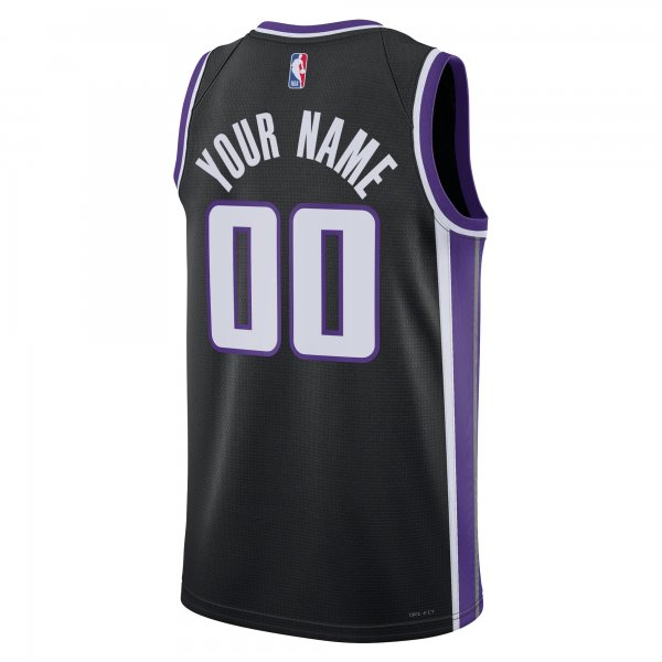 Unisex Sacramento Kings  Nike Black Swingman Custom Jersey - Icon Edition